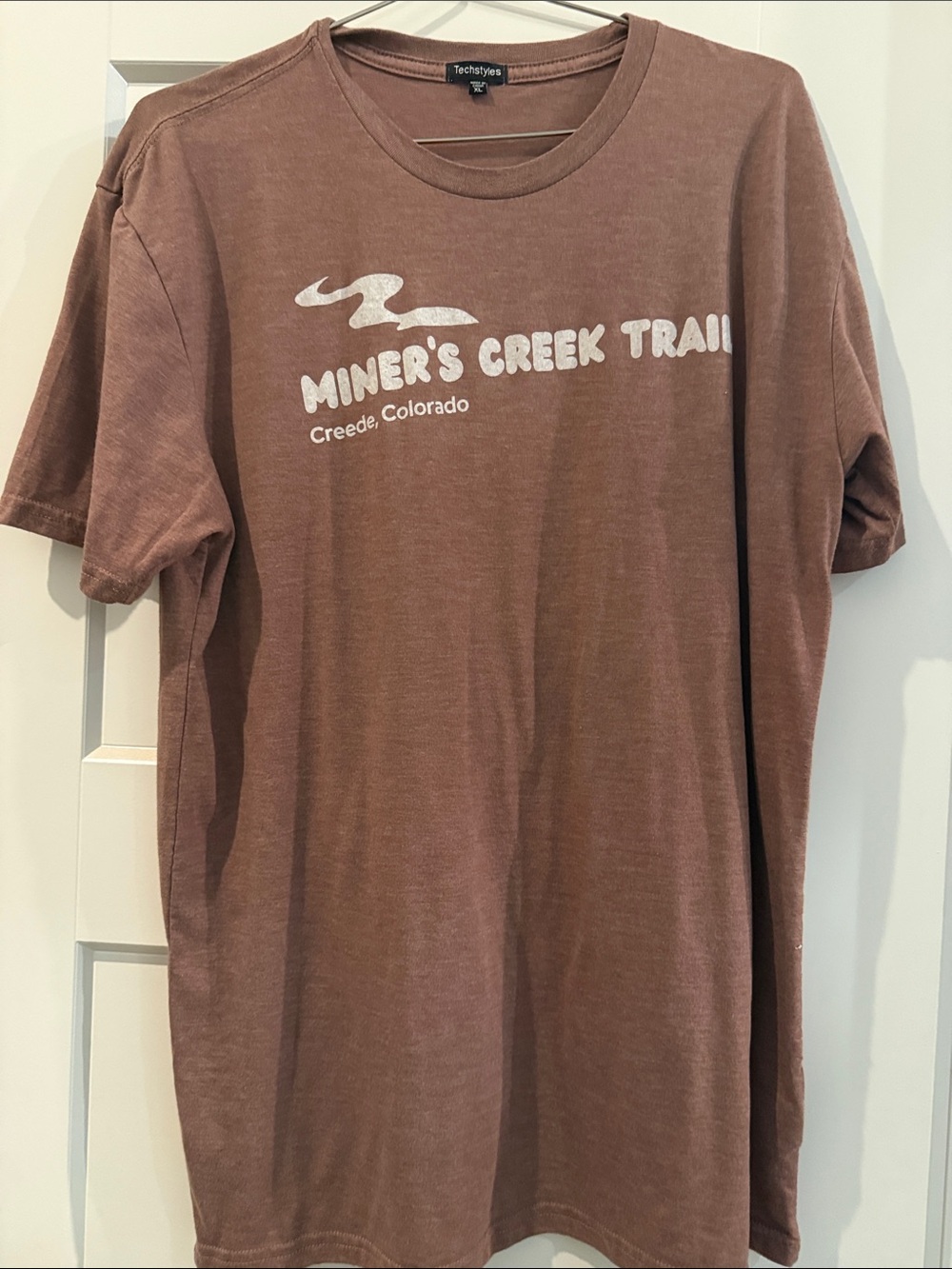 Miner's Creek Trail Graphic Tee - Brown by TechStyles